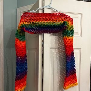 Colorful crochet shoulder shrug